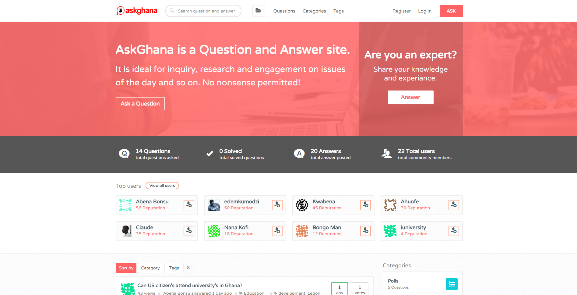 Q&A Website with Polling System